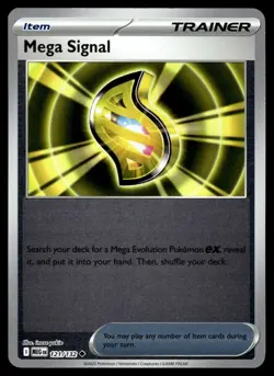 Mega Signal 193/217 Common Ascended Heroes Pokemon Reverse Holo Near Mint - Image 1