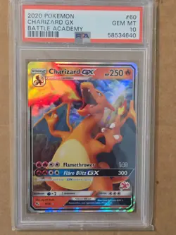 2020 Pokemon Battle Academy PSA 10 GEM MINT Charizard GX #60 9/68 - Image 1