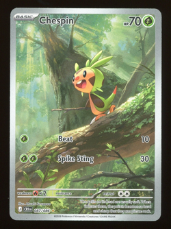 2026 Pokemon TCG Chespin Illustration Rare Holo Rare Chaos Rising EN 087/086 - Image 1