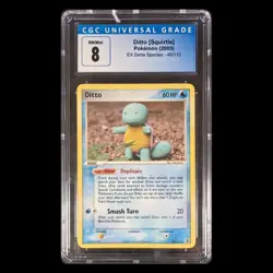 2005 Pokemon EX Delta Species Ditto Squirtle 40/113 CGC 8 NM-Mint Rare *CRACKED* - Image 1