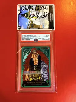 Bandai One Piece CCG Eustass "Captain" Kid ST02-001 Promo Foil PSA 10 Auto - Image 1