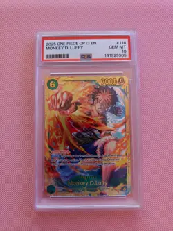 2025 ONE PIECE OP13-CARRYING ON HIS WILL #118 MONKEY D. LUFFY PSA 10 - Image 5