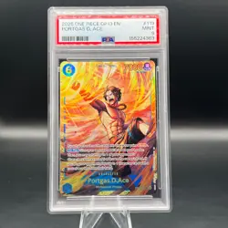 Portgas D Ace 2025 One Piece OP13-119 Carrying On His Will SEC Secret PSA 9 - Image 1