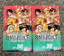 One Piece TCG Starter Deck ST-30 Luffy and Ace English 2 Sealed Boxes - Image 1