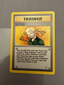 Pokemon TCG Trainer: Lt. Surge Gym Heroes Unlimited Rare 101/132 NM - Image 1