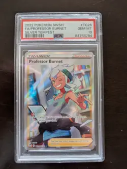 Professor Burnet Full Art Pokemon Silver Tempest PSA 10 Gem MINT- TG26/TG30 - Image 1