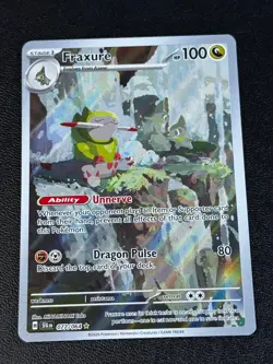 Pokemon TCG Fraxure - 077/064 SV: Shrouded Fable Illustration Rare NM - Image 1