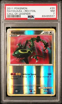 Pokemon 2011 Call of Legends Rayquaza Reverse Holo Rare PSA 7 - Image 1