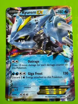 Pokemon TCG Kyurem EX 30/101 Plasma Blast Ultra Rare DMG - Image 1