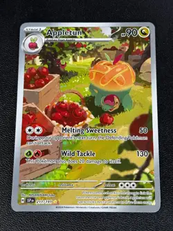 Pokemon TCG Appletun - 211/191 SV08: Surging Sparks Illustration Rare NM - Image 1