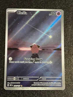 Pokemon TCG Cleffa 202/197 SV03: Obsidian Flames Illustration Rare NM - Image 1