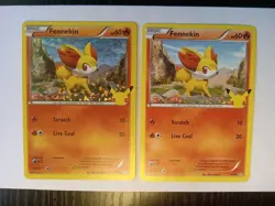 Fennekin 14/25 HOLO & Non Pokemon 25th Anniversary McDonalds Free Ship!! - Image 1