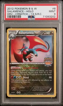 Pokemon Black & White Dragon Vault Salamence Crosshatch Regional Champs PSA 9 - Image 1