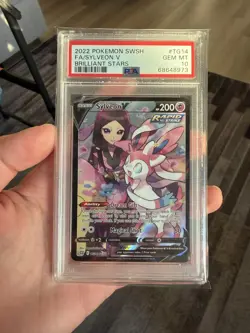 PSA 10 SYLVEON V TG14/TG30 | SWSH Brilliant Stars Trainer Gallery Pokemon Card - Image 1
