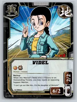 Videl WA-224 Dragon Ball Z Card Game 1st Edition Warrior Earth Human Female - Image 1