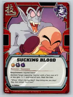 Sucking Blood TE-118 1st Edition Dragon Ball CCG Bandai Technique Card - Image 1