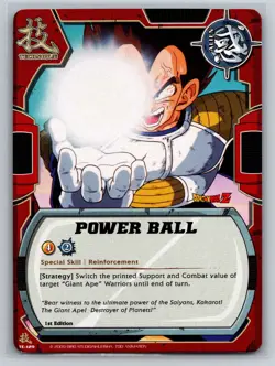 Power Ball TE-129 Dragon Ball Z CCG 1st Edition Alien Technique Card Bandai - Image 1
