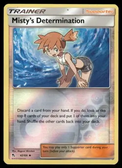 Pokemon Cards Misty's Determination 62/68 Reverse Holo Hidden Fates NM - Image 1