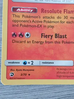 Charizard - 3/70 - Rare Dragon Majesty - Pokemon Card - HP 160 - Image 4