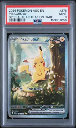 2026 POKEMON ASC EN-ASCENDED HEROES SPECIAL ILLUSTRATION RARE PIKACHU EX PSA 9 - Image 1