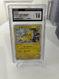 Pokemon PIKACHU 2019 JAPANESE DREAM LEAGUE CGC 10 Gem Mint Pop 110 - Image 3