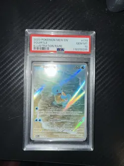 PSA 10 GEM MINT Squirtle Illustration Rare 170/165 SV Pokemon 151 2023 English - Image 1
