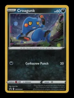 CROAGUNK (COSMOS HOLO) PROMO HOLO SWSH245 NM POKEMON - Image 1