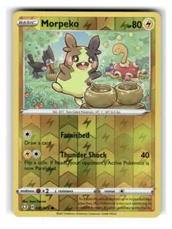 Morpeko 035/072 Common Shining Fates Pokemon Reverse Holo Lightly Played - Image 1