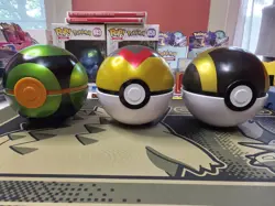 Lot of 3 Pokemon TCG Tins (EMPTY) Level ball, Dusk Ball, Ultra ball - Image 1