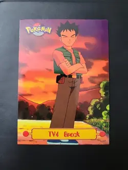 NM! BLUE Label Pokemon Topps TV4 Brock - TV Animation Edition - Image 1
