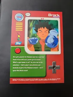 NM! BLUE Label Pokemon Topps TV4 Brock - TV Animation Edition - Image 2