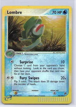 Lombre 46/100 Sandstorm Pokemon Reverse Holo Lightly Played - Image 1