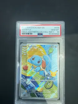 2026 Pokemon MEP EN Squirtle First Partner #039 PSA 10 - Image 1