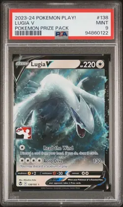 Pokemon TCG Lugia V Pokemon Play! Pokemon Prize Pack 138 PSA 9 - Image 1
