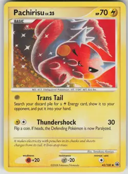 Pokemon TCG Pachirisu Uncommon Majestic Dawn 43/100 - Image 1