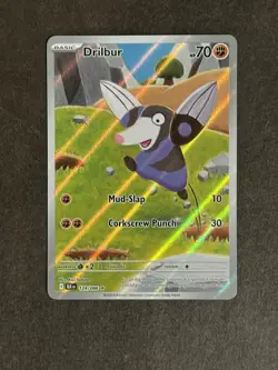 Drillbur 124/086 Illustration Rare Pokemon TCG S&V: Black Bolt NM/M - Image 1