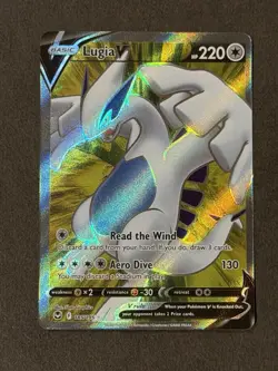 Lugia V Full Art 185/195 Pokemon Sword & Shield - Silver Tempest Full Art - NM - Image 1