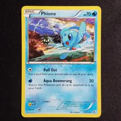 Phione 36/113 Rare Legendary Treasures Pokemon Lightly Played - Image 1