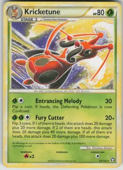 Pokemon TCG Kricketune Rare Triumphant 24/102 - Image 1