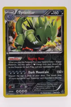 Tyranitar - 56/124 - Pokemon XY - Fates Collide Reverse Holo LP - Image 1