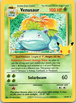 Venusaur #15/102 Celebrations: Classic Collection Pokemon Near Mint or Better - Image 1
