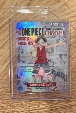 Bandai One Piece CCG Monkey D. Luffy P-055 Foil Character Card 5000 2026 - Image 1