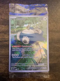 Pokemon Card Snorlax 051 Black Star Promo Scarlet Violet Pokemon 151 ETB Sealed - Image 1