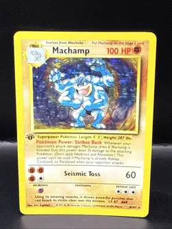 Pokemon TCG Machamp Base Set 8/102 Holo 1st Edition Holo Rare - Image 2