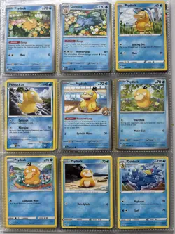 Pokemon Card Species Set Lot - 9x Unique Cards / Psyduck Family - Image 1