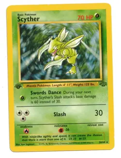 Pokemon Card: Scyther 26/64 1st Edition Jungle Set Vintage Rare! EX - Image 1