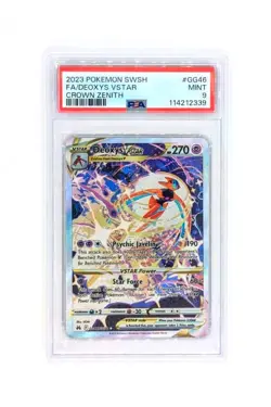 Pokemon card Full Art Deoxys VSTAR GG46/GG70 SWSH Crown Zenith English PSA 9 - Image 1