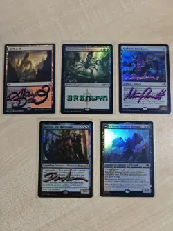 MTG Signed Cards x5 Magic the Gathering - Image 1
