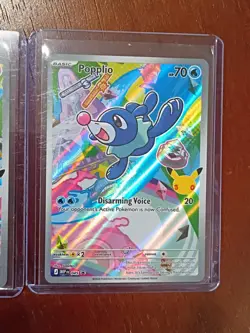 First Partner Illustration Card Set Rowlet Litten and Popplio Pokemon Cards NM - Image 4