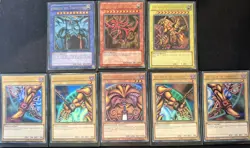 YGLD- MINT COND SET!! The 3 Egyptian God Cards and 1st Edition Exodia Set - Image 1